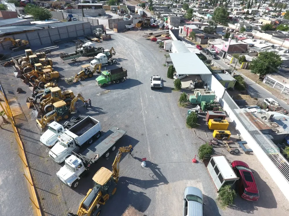 Patio de maquinaria, vista aérea