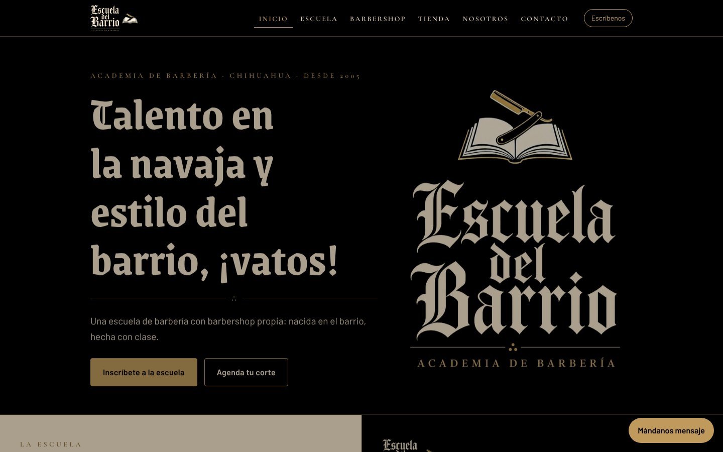 Sitio web de Escuela del Barrio