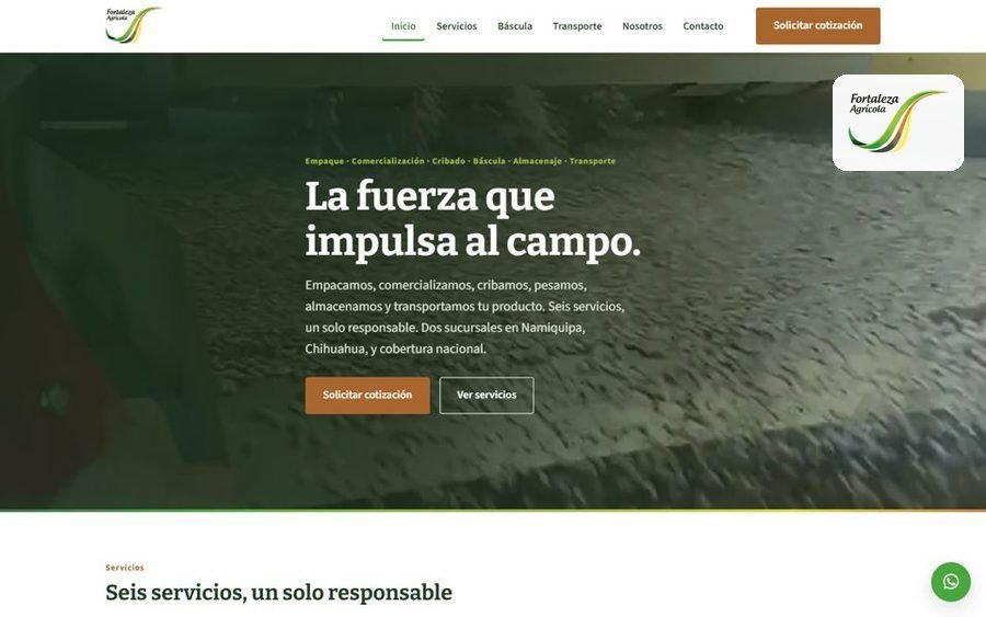 Sitio web de Fortaleza Agrícola