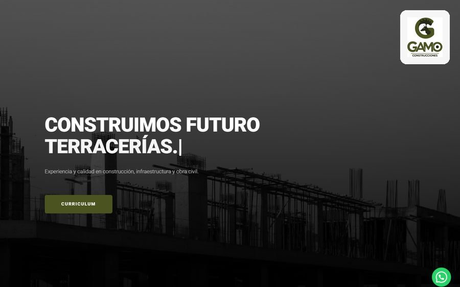 Sitio web de GAMO Construcciones