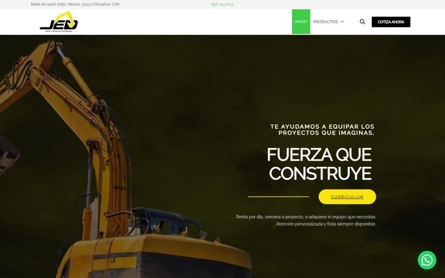 Sitio web de JED Maquinaria