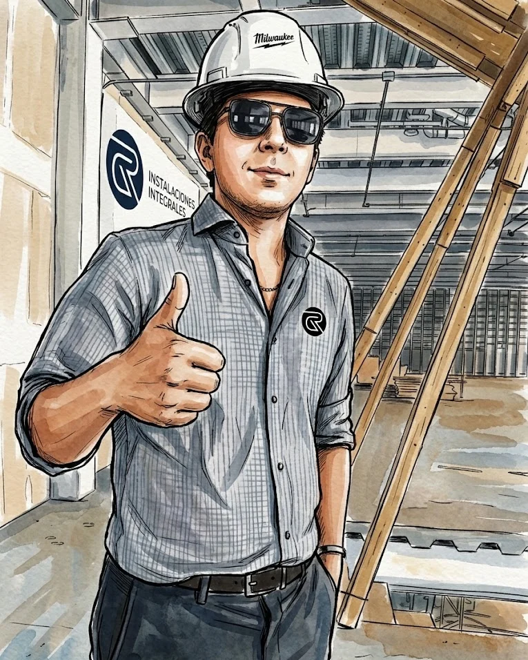 Retrato ilustrado de Sebastián Rodríguez, GRII Ingeniería